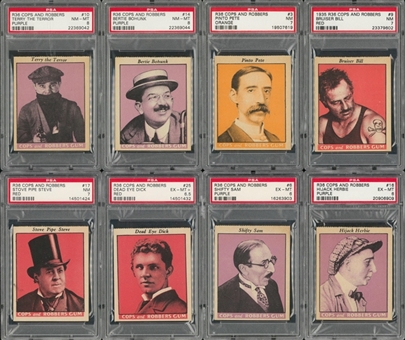 1935 R36 Fleer "Cops and Robbers" Complete Set (35) - Mostly PSA-Graded